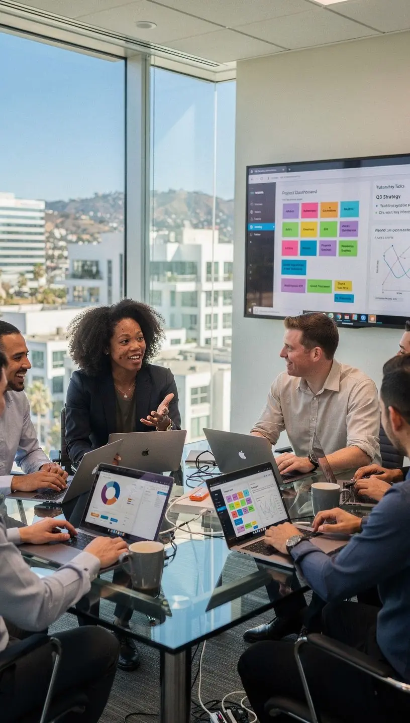 Professional team collaboration